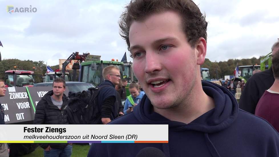 Reacties van boeren tijdens protest op Malieveld in Den Haag