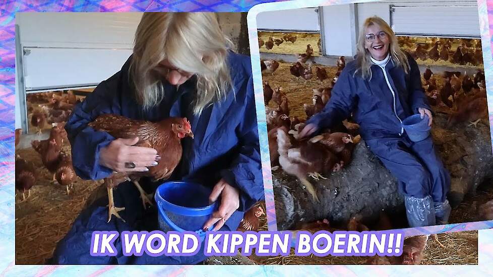 Mijn nieuwe vriendinnen de bio kippen!! Milan geeft een cadeau!! #vlog32