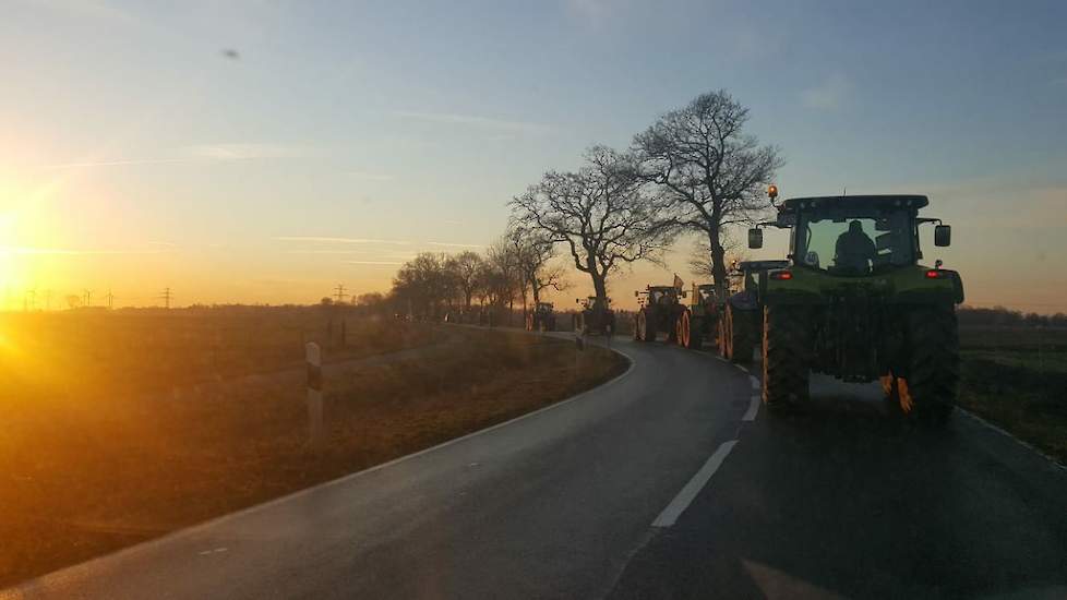 Trekkers onderweg naar Bremen.