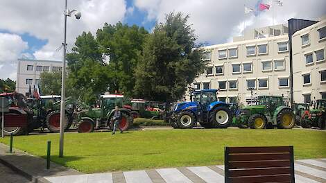 Boeren aanwezig bij het CBL.