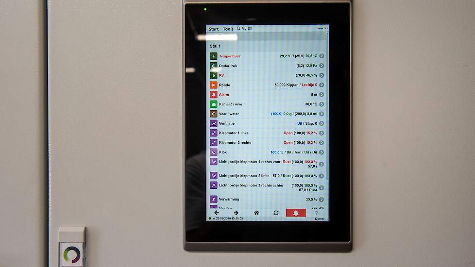 Van Doorn koos evenals in hun andere stallen voor een stalcomputer van Sommen.