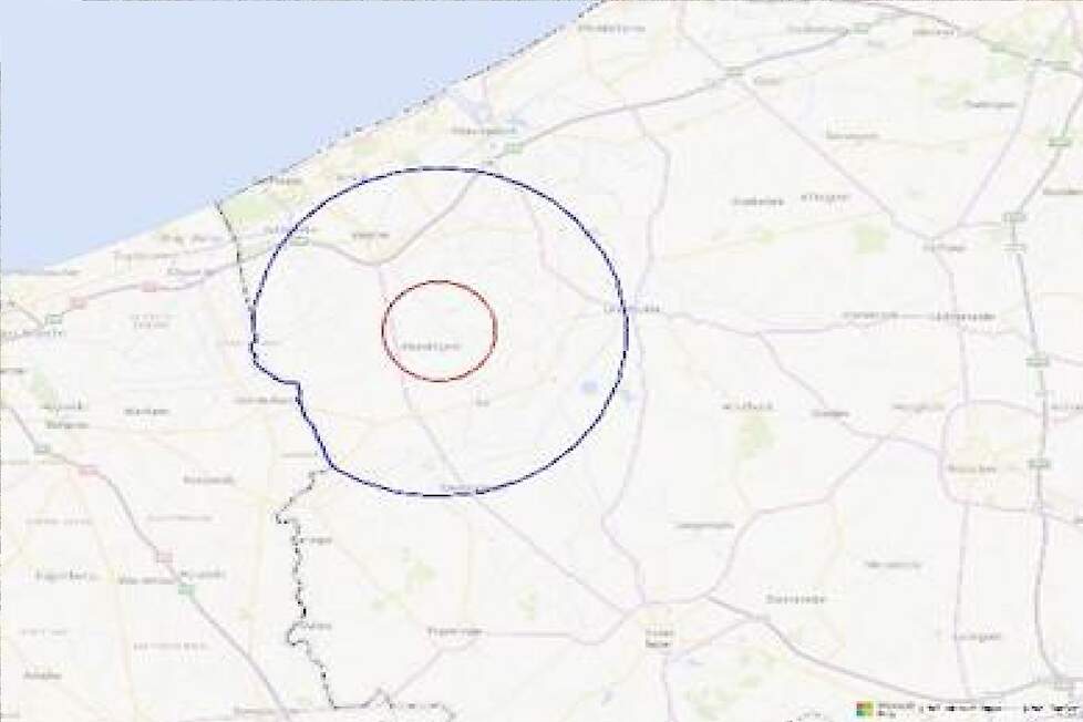 In beide zones worden strenge bioveiligheidsmaatregelen opgelegd aan pluimveebedrijven.