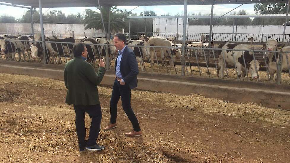 Een foto tijdens het werkbezoek van Huub Fransen in Marokko.