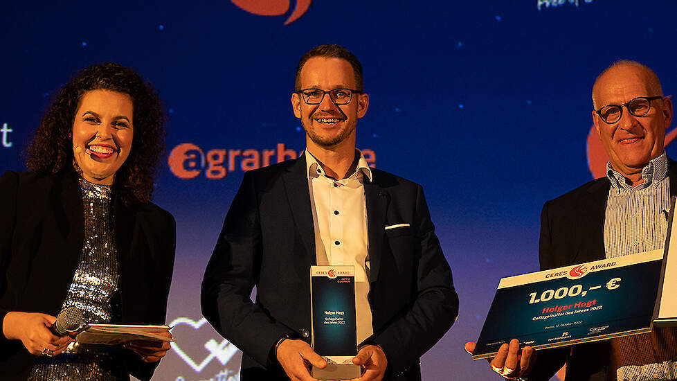 Ceres Award: Holger Holgt neemt trots zijn prijs in ontvangst.