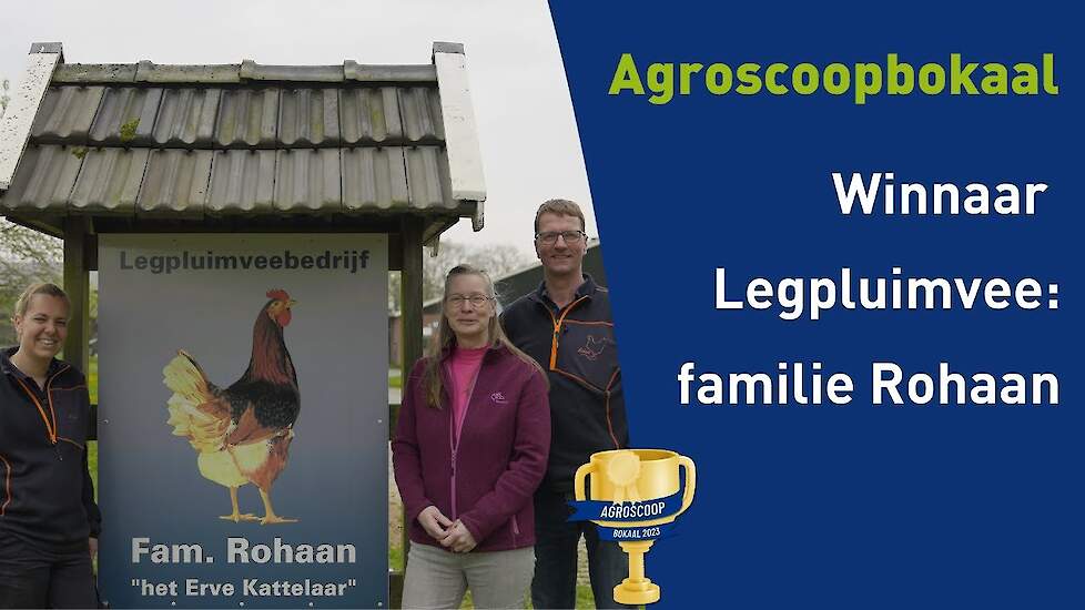 Agroscoopbokaalwinnaar Legpluimvee 2023: familie Rohaan