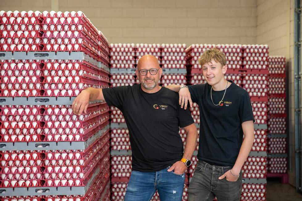 Vader met zoon Tygo wie hem wil opvolgen