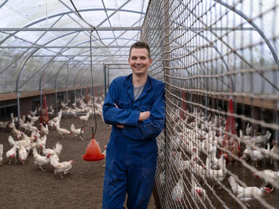 Leghennenhouder Stefan Frenken uit Sterksel (NB).