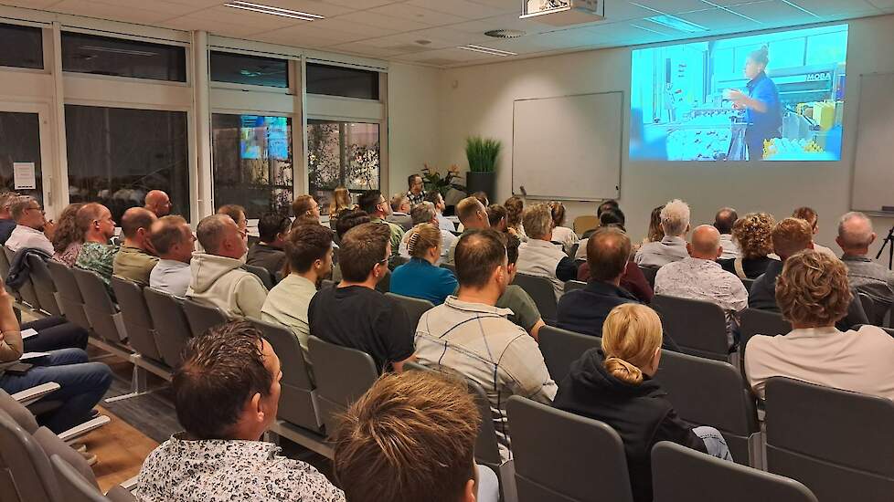 Zaal bekijkt praktijkvideo van leghennenhouder.