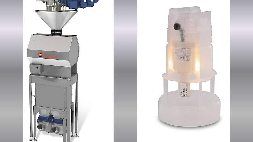 De voerweegschaal (links) en de verlichte voersensor iDOL 29 bieden een waardevolle ondersteuning in de stal.