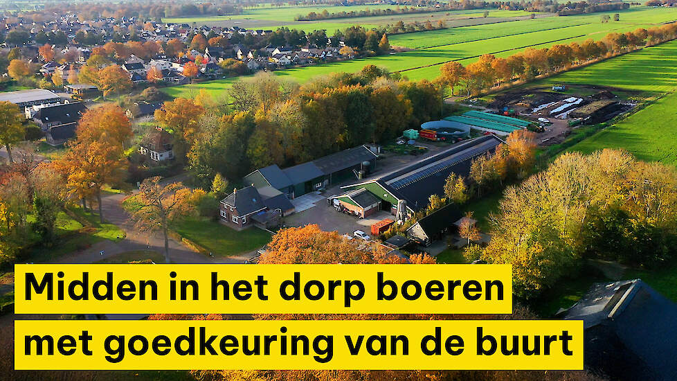 Midden in het dorp boeren met goedkeuring van de buurt